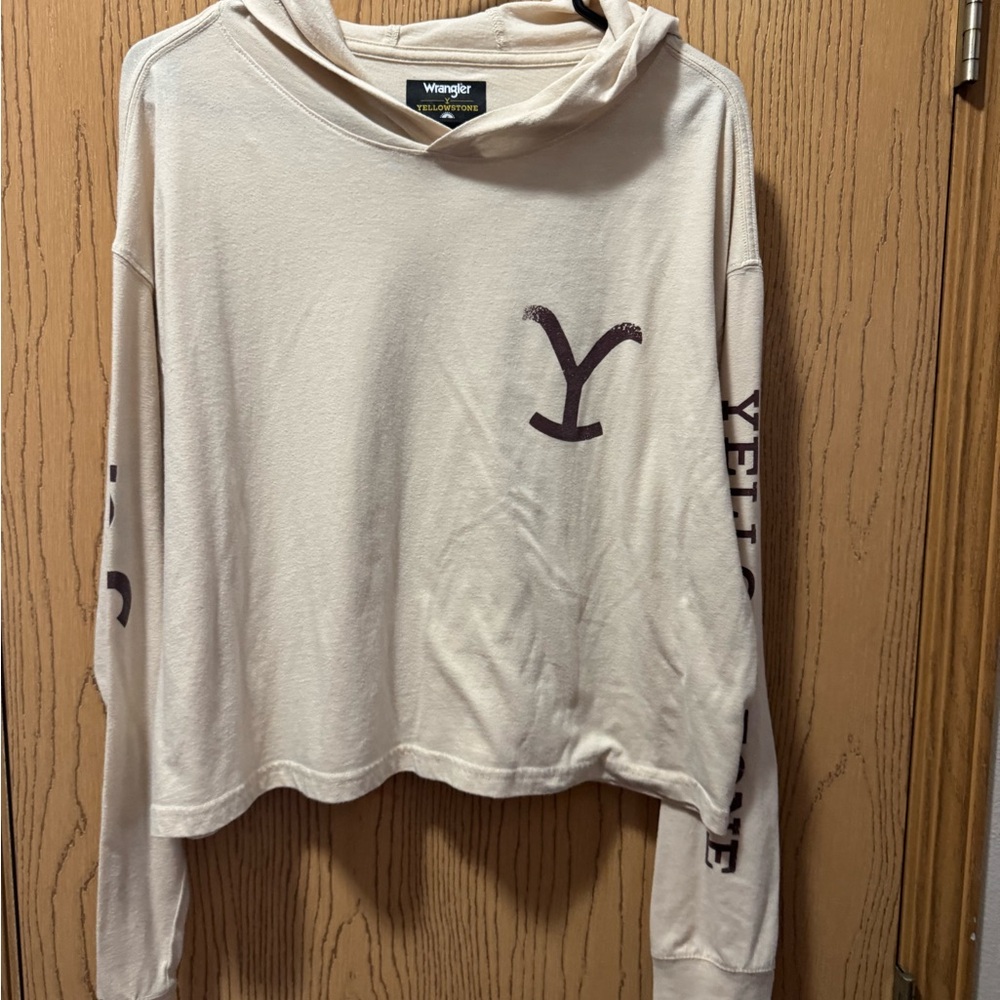 Wrangler Beige Hoodie Yellowstone size M